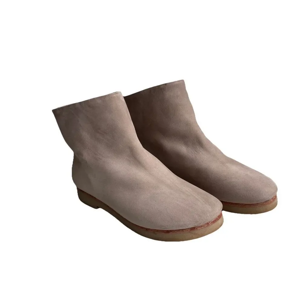 Lauren Manoogian Suede Size 39 US 9 Alpaca Blend Lined Tan Leather Boots